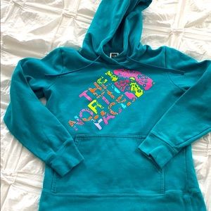 EUC teal The north face hoodie size medium